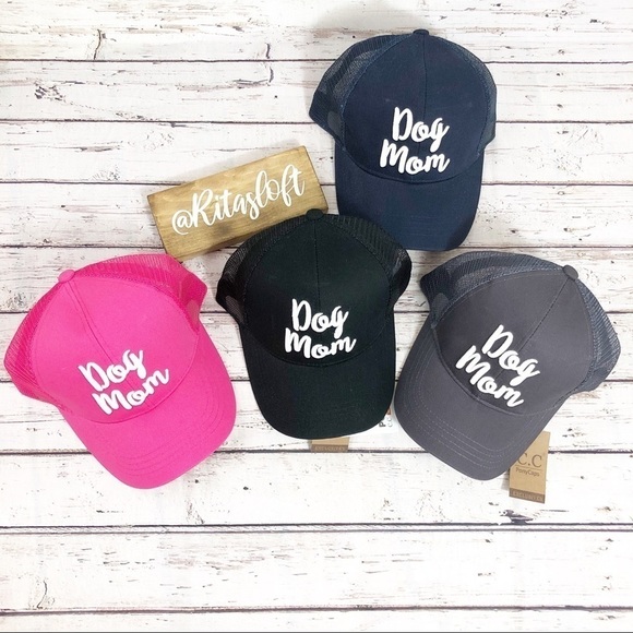 Accessories - "DOG MOM" Color Changing Ponytail Hat Cap